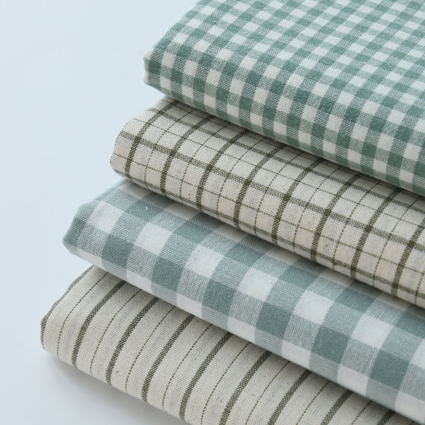 Linen Table Runner - Vintage groene faux linnen stof met