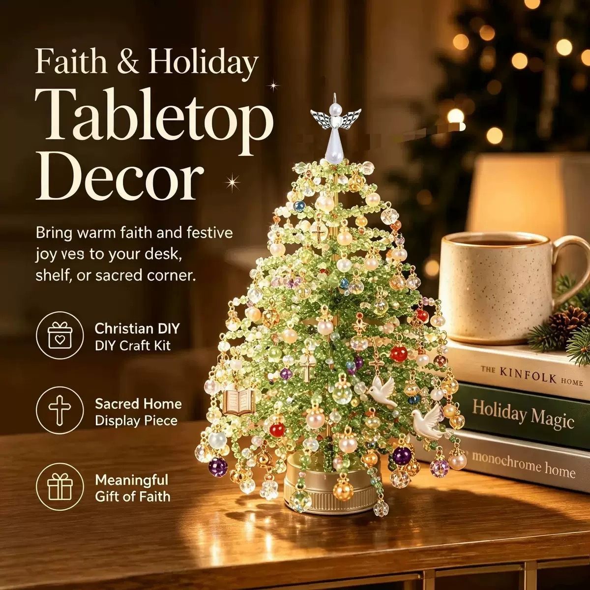 Home Decor Theme - Multi-thema DIY kralenboom knutselset ornament, beginnersvriendelijk,