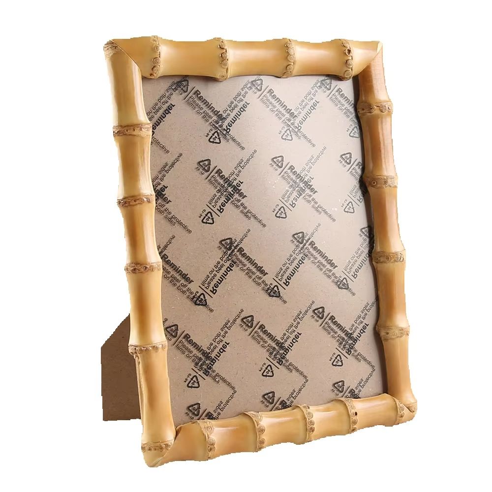Bamboo Photo Frame - Nilerun Handgemaakt Natuurlijk Bamboe Wortel Fotolijstje