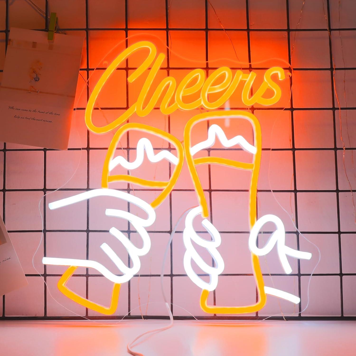Home Decor Theme - Cheers Cocktail Neonbord USB Dimbare LED